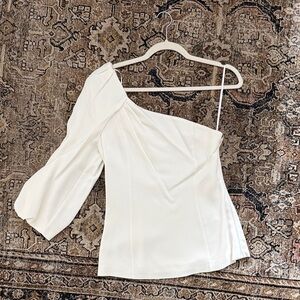 Goop G Label ivory One-Shoulder Women's Top